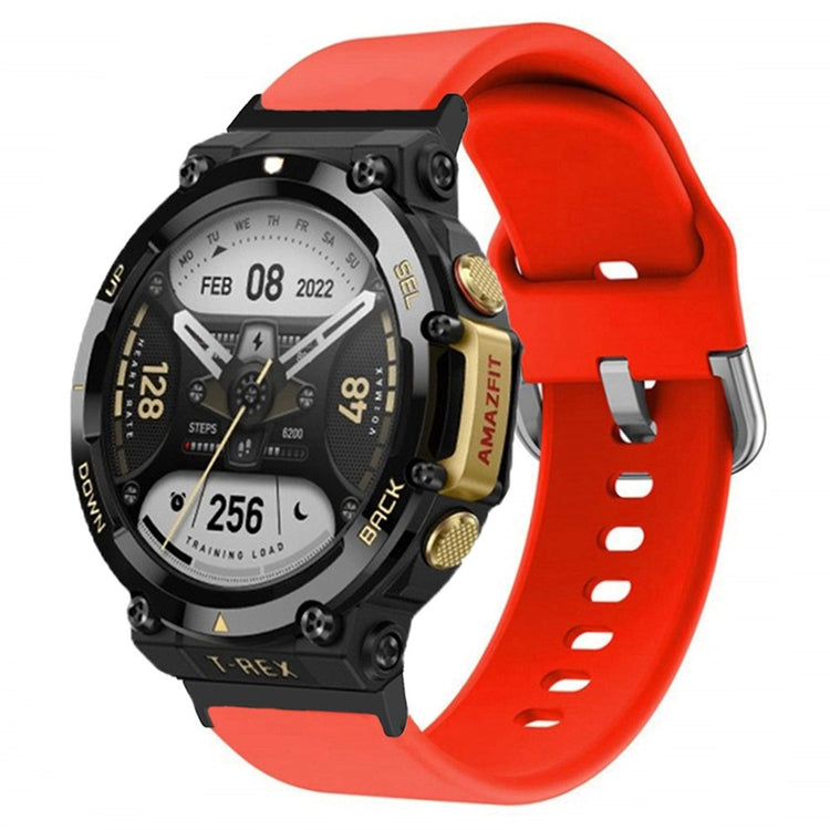 Rigtigt hårdfør Amazfit T-Rex 2 Silikone Urrem - Rød#serie_6