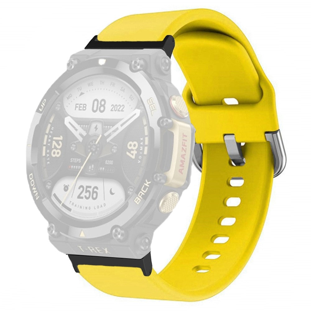 Rigtigt hårdfør Amazfit T-Rex 2 Silikone Urrem - Gul#serie_7