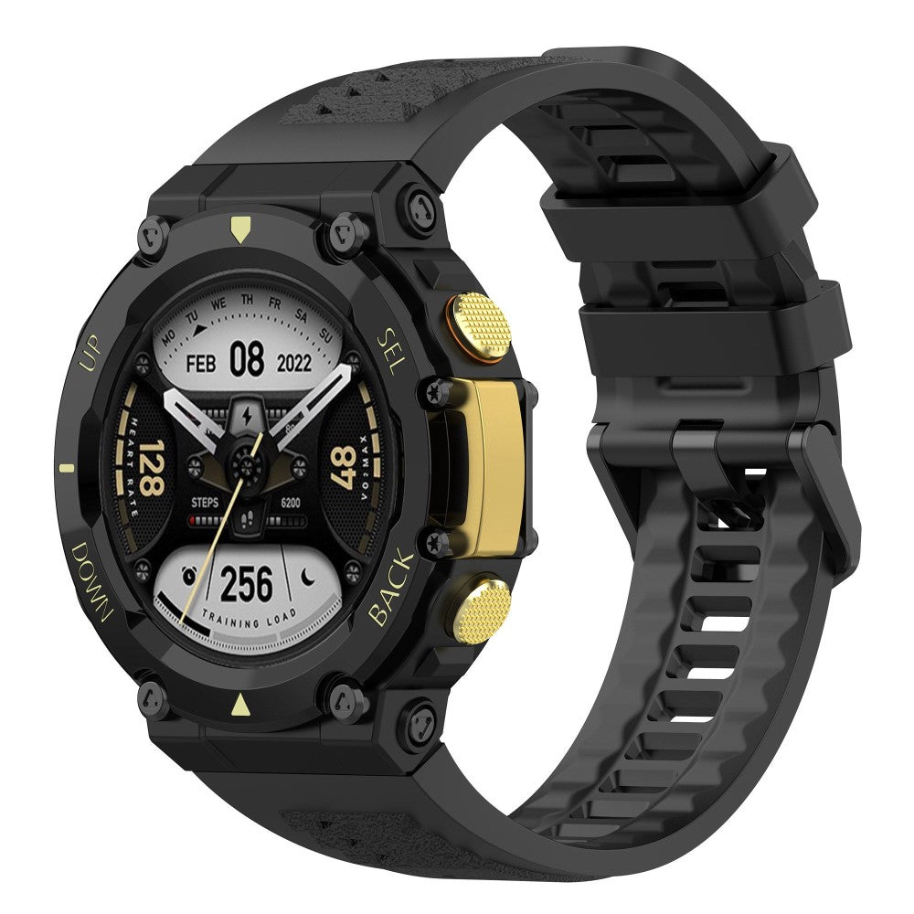 Rigtigt skøn Amazfit T-Rex 2 Silikone Urrem - Sort#serie_1