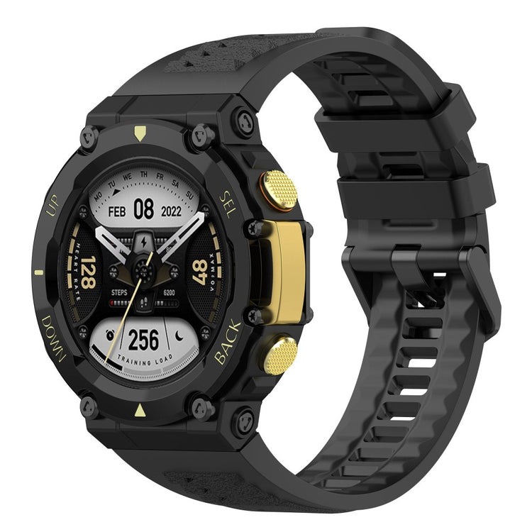 Rigtigt skøn Amazfit T-Rex 2 Silikone Urrem - Sort#serie_1