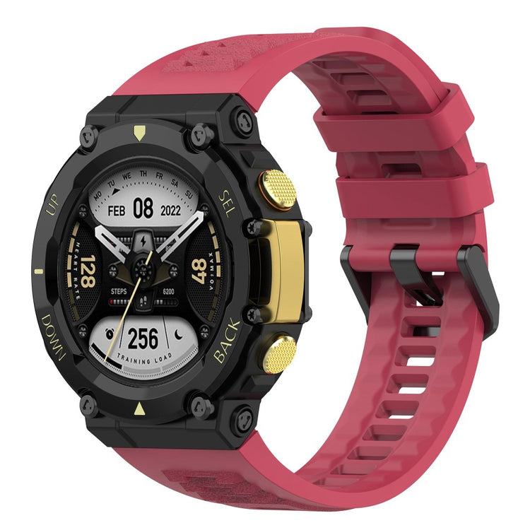 Rigtigt skøn Amazfit T-Rex 2 Silikone Urrem - Rød#serie_4