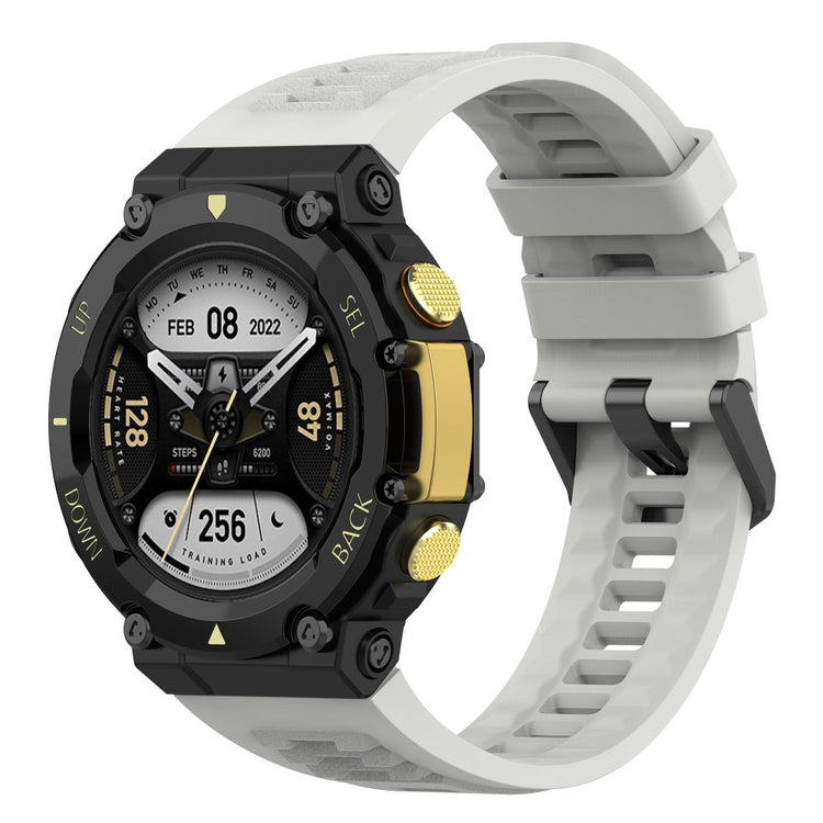 Rigtigt skøn Amazfit T-Rex 2 Silikone Urrem - Sølv#serie_5