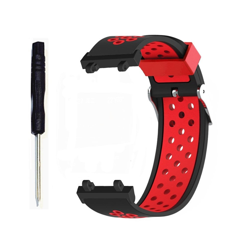Super slidstærk Amazfit T-Rex 2 Silikone Urrem - Sort#serie_1