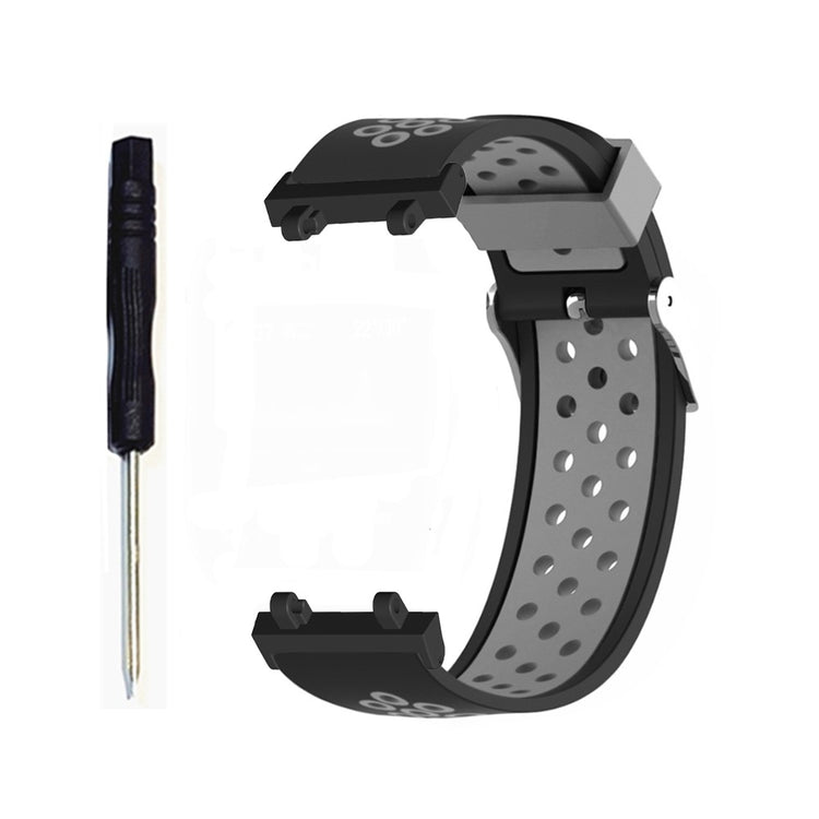 Super slidstærk Amazfit T-Rex 2 Silikone Urrem - Sort#serie_2