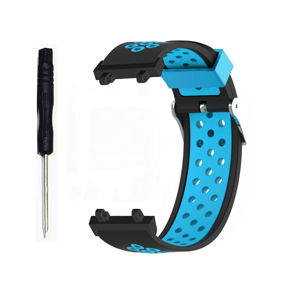 Super slidstærk Amazfit T-Rex 2 Silikone Urrem - Blå#serie_3