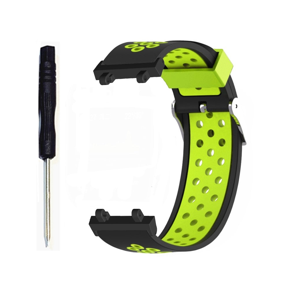 Super slidstærk Amazfit T-Rex 2 Silikone Urrem - Sort#serie_4