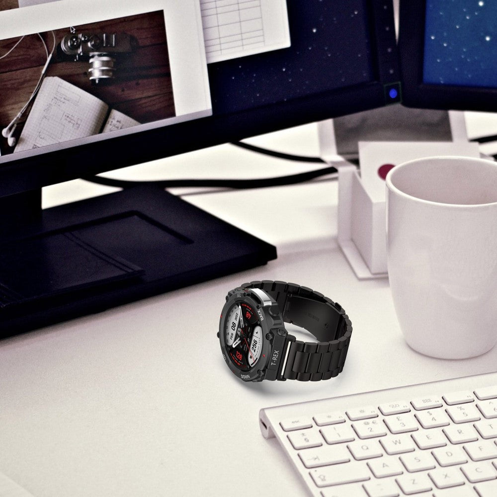 Smuk Amazfit T-Rex 2 Metal Urrem - Sølv#serie_1