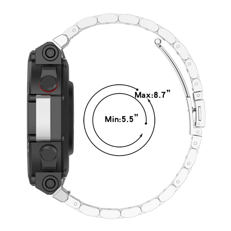 Smuk Amazfit T-Rex 2 Metal Urrem - Sort#serie_2