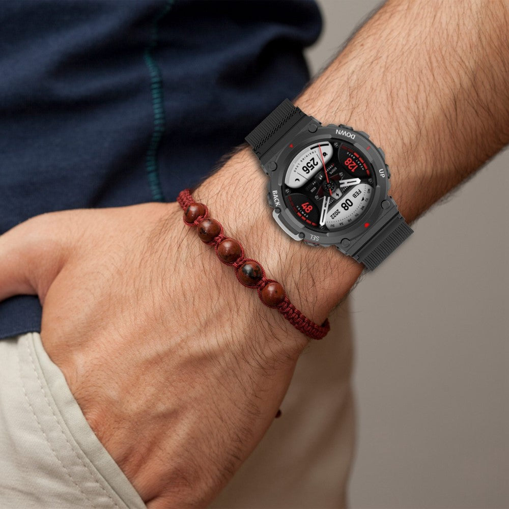 Super sejt Amazfit T-Rex 2 Metal Urrem - Sølv#serie_2