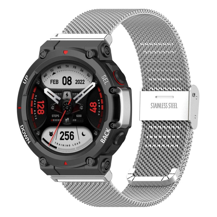 Mega komfortabel Amazfit T-Rex 2 Metal Urrem - Sølv#serie_1
