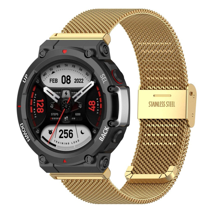 Mega komfortabel Amazfit T-Rex 2 Metal Urrem - Guld#serie_2