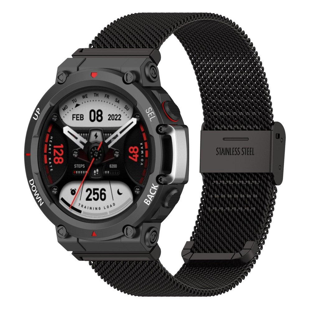 Mega komfortabel Amazfit T-Rex 2 Metal Urrem - Sort#serie_3