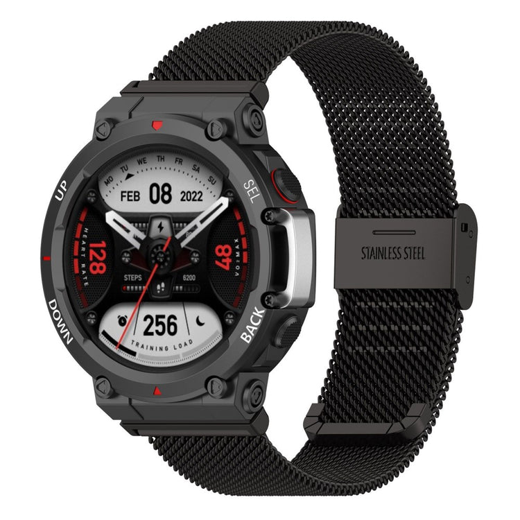 Mega komfortabel Amazfit T-Rex 2 Metal Urrem - Sort#serie_3