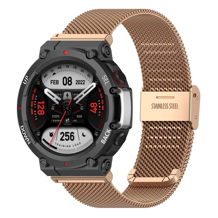 Mega komfortabel Amazfit T-Rex 2 Metal Urrem - Guld#serie_4