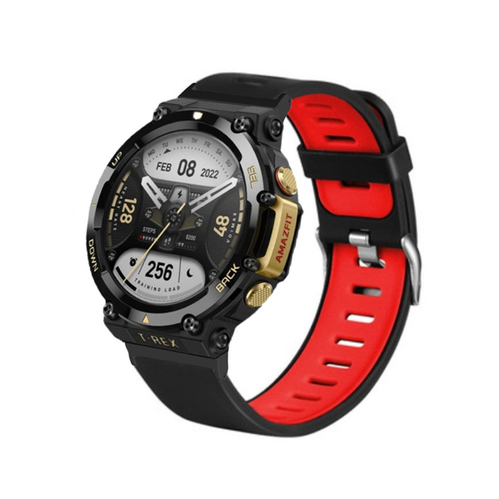 Skøn Amazfit T-Rex 2 Silikone Rem - Rød#serie_1