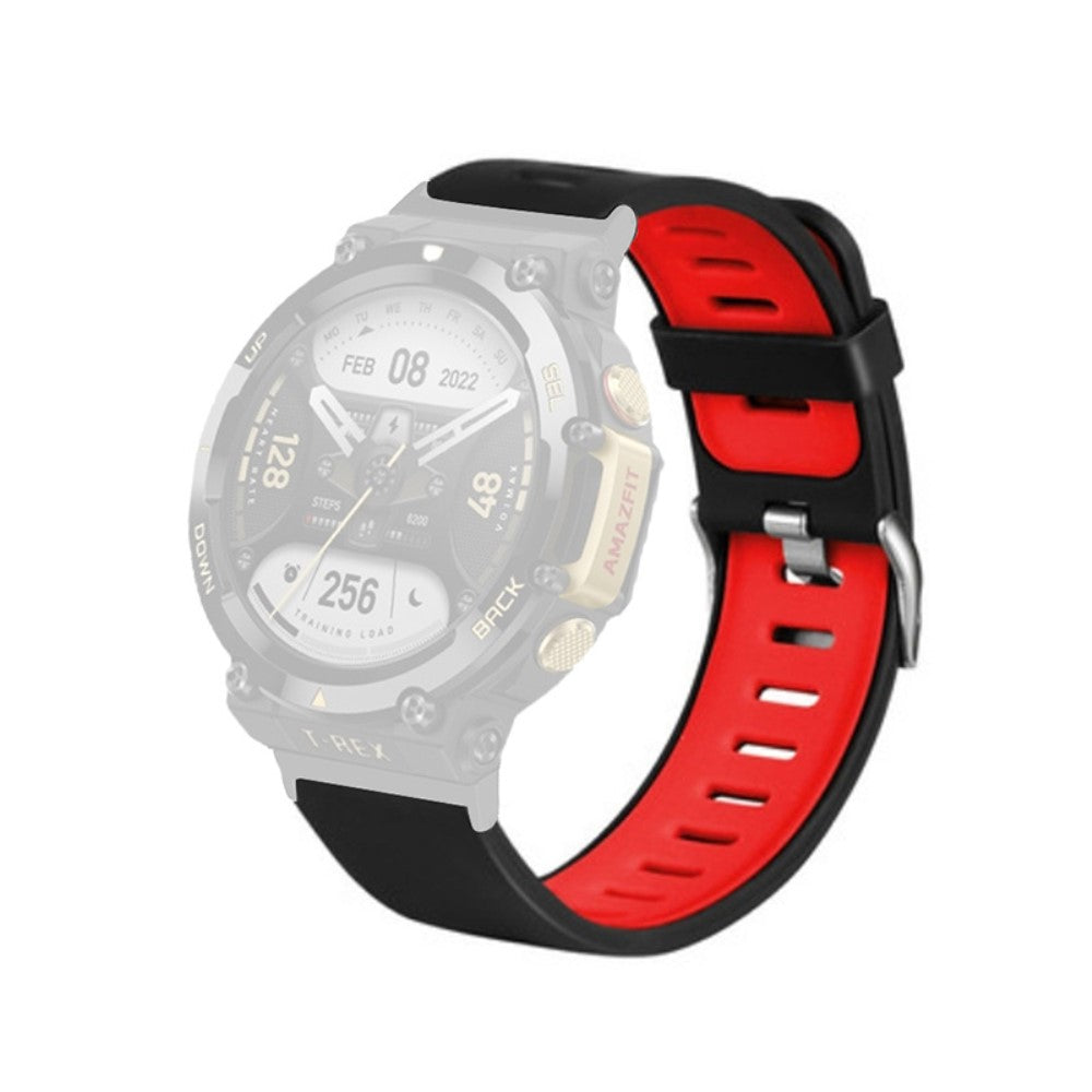 Skøn Amazfit T-Rex 2 Silikone Rem - Rød#serie_1