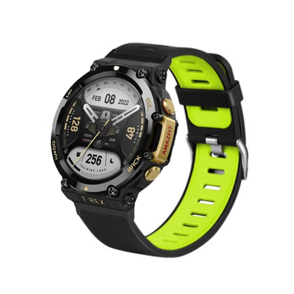 Skøn Amazfit T-Rex 2 Silikone Rem - Grøn#serie_4
