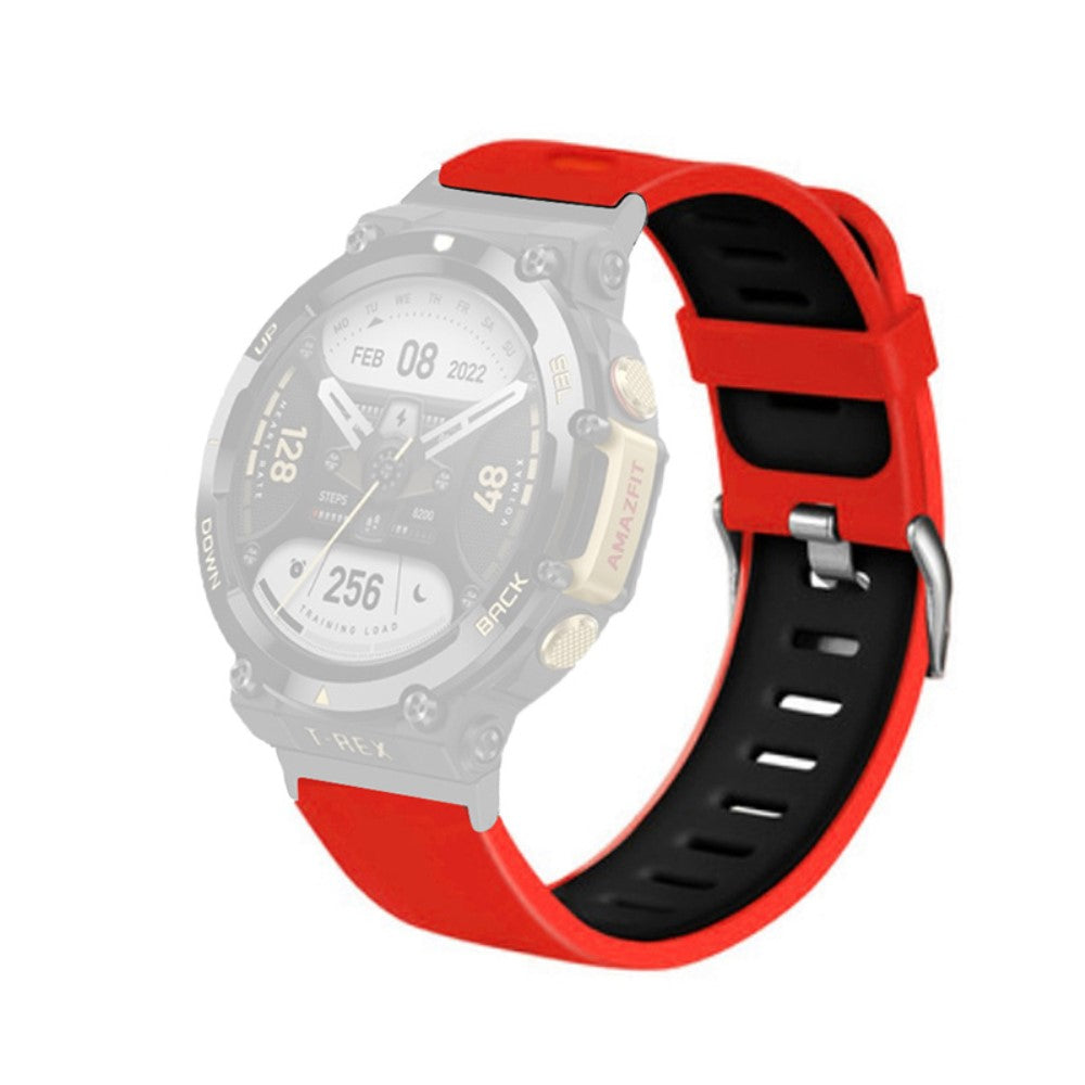 Skøn Amazfit T-Rex 2 Silikone Rem - Rød#serie_6