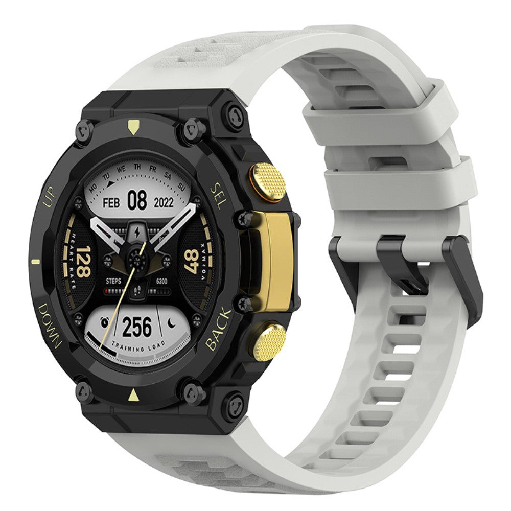 Mega nydelig Amazfit T-Rex 2 Silikone Rem - Sølv#serie_1
