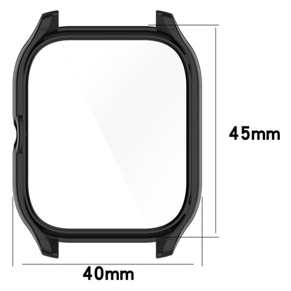 Rigtigt Flot Amazfit GTS 4 Cover med Skærmbeskytter i Plastik og Hærdet Glas - Hvid#serie_6