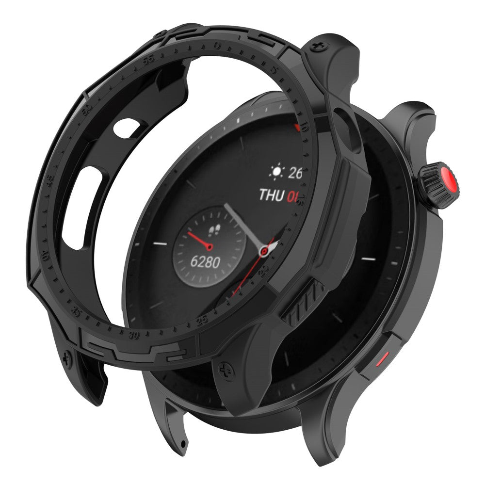 Amazfit GTR 4 Beskyttende Silikone Bumper  - Sort#serie_1