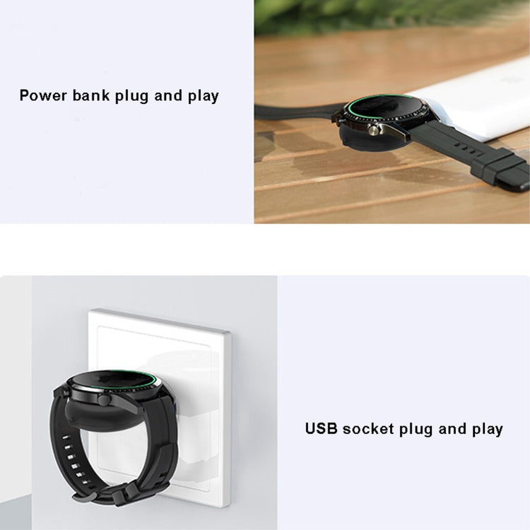 Plastik Amazfit GTR 4 / Amazfit GTS 4 USB Ladestation - Sort#serie_3