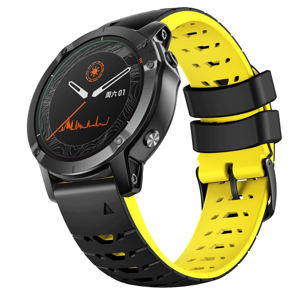 Super Sejt Silikone Universal Rem passer til Smartwatch - Gul#serie_3