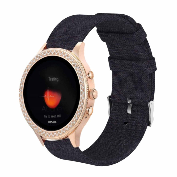 Mega hårdfør Fossil Gen 4 (40mm) Nylon Rem - Sort#serie_1