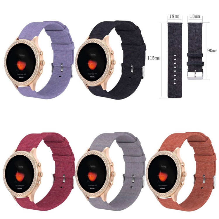 Mega hårdfør Fossil Gen 4 (40mm) Nylon Rem - Sort#serie_1