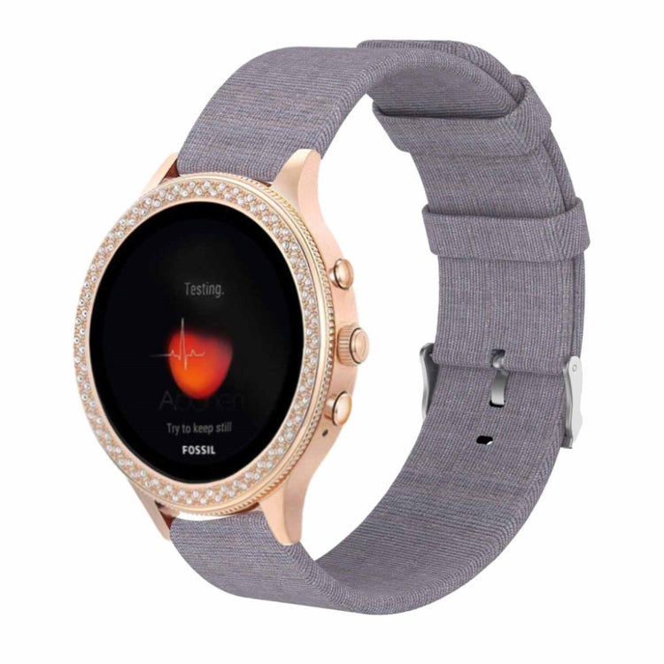 Mega hårdfør Fossil Gen 4 (40mm) Nylon Rem - Sølv#serie_2