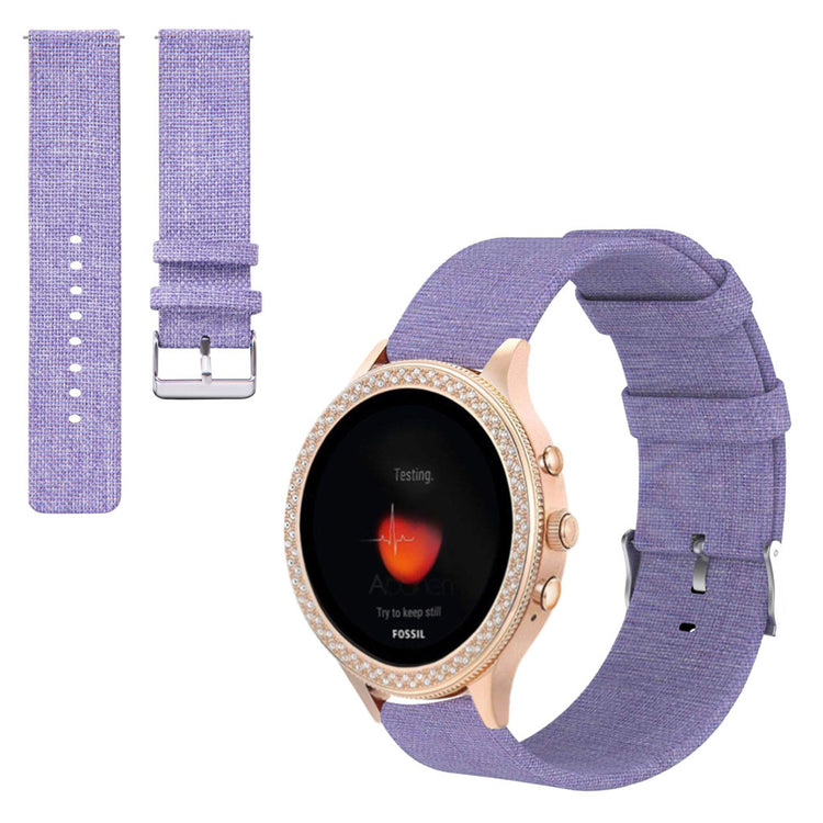 Mega hårdfør Fossil Gen 4 (40mm) Nylon Rem - Lilla#serie_5