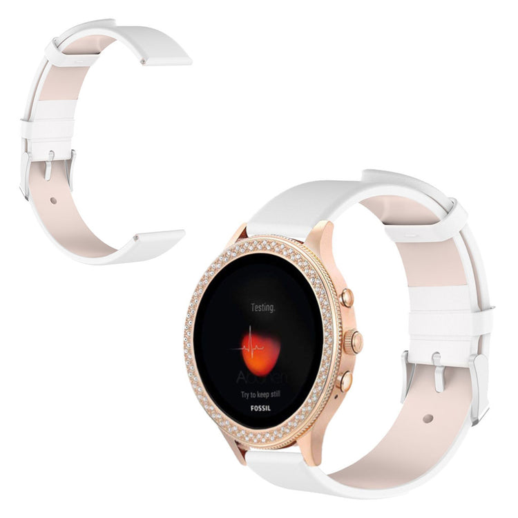 Rigtigt rart Fossil Gen 4 (40mm) Ægte læder Rem - Hvid#serie_2