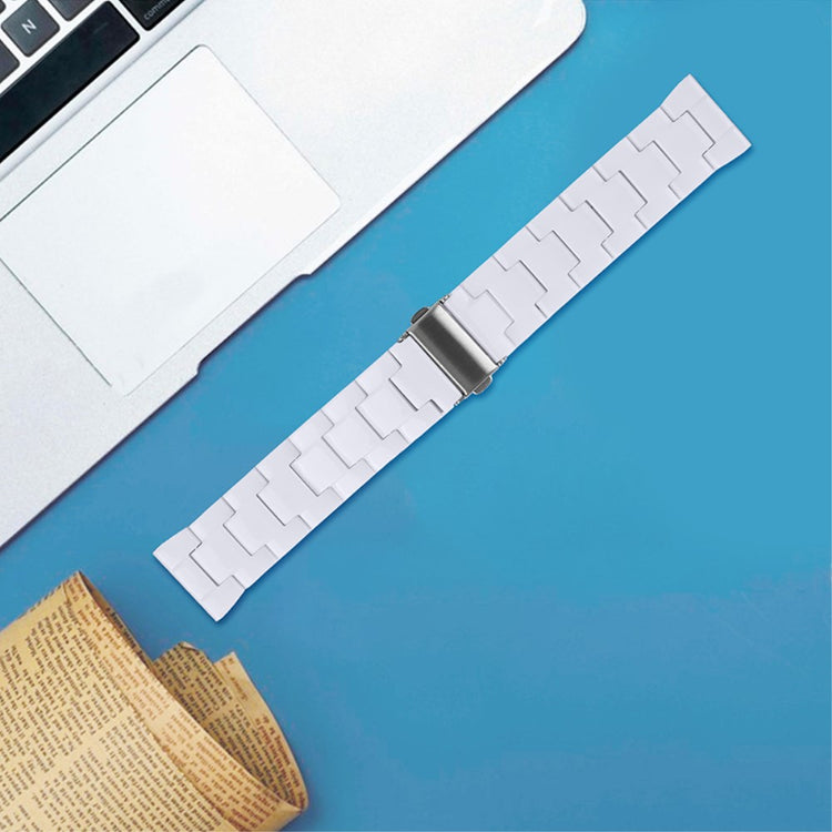 Super slidstærk Universal Fossil Plastik Rem - Hvid#serie_22