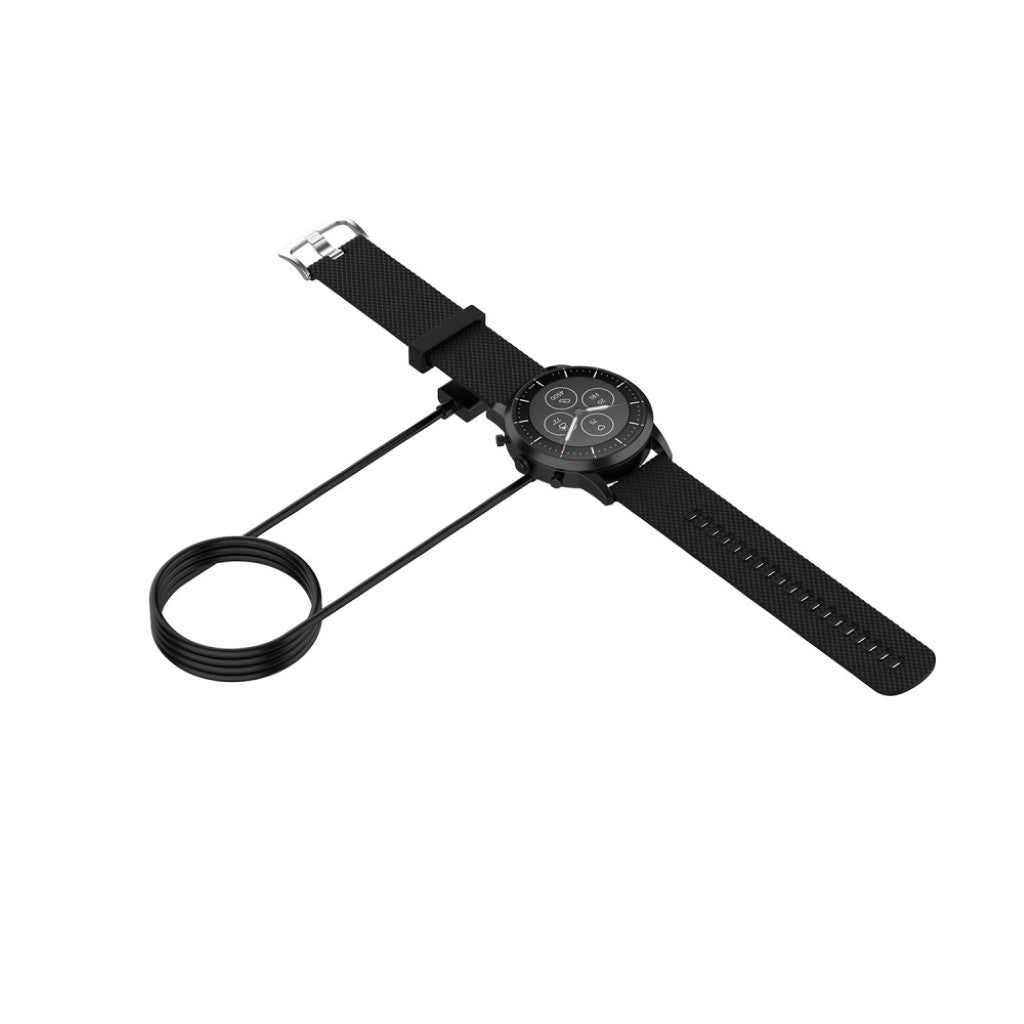 1m Plastik Fossil Hybrid Smartwatch HR USB Opladningskabel - Sort#serie_1