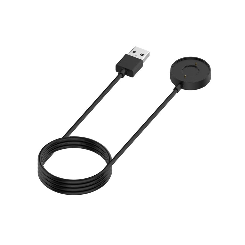 1m Plastik Fossil Hybrid Smartwatch HR USB Opladningskabel - Sort#serie_1