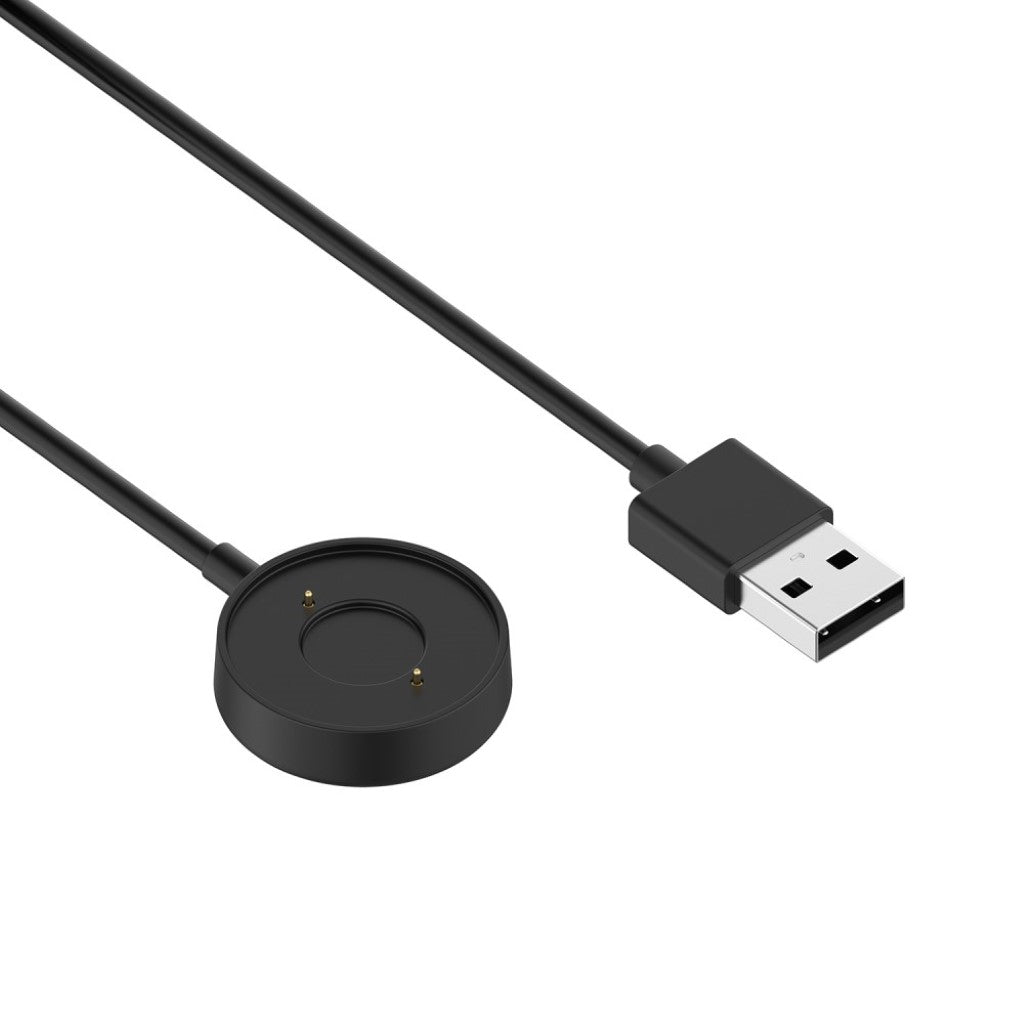 1m Plastik Fossil Hybrid Smartwatch HR USB Opladningskabel - Sort#serie_1