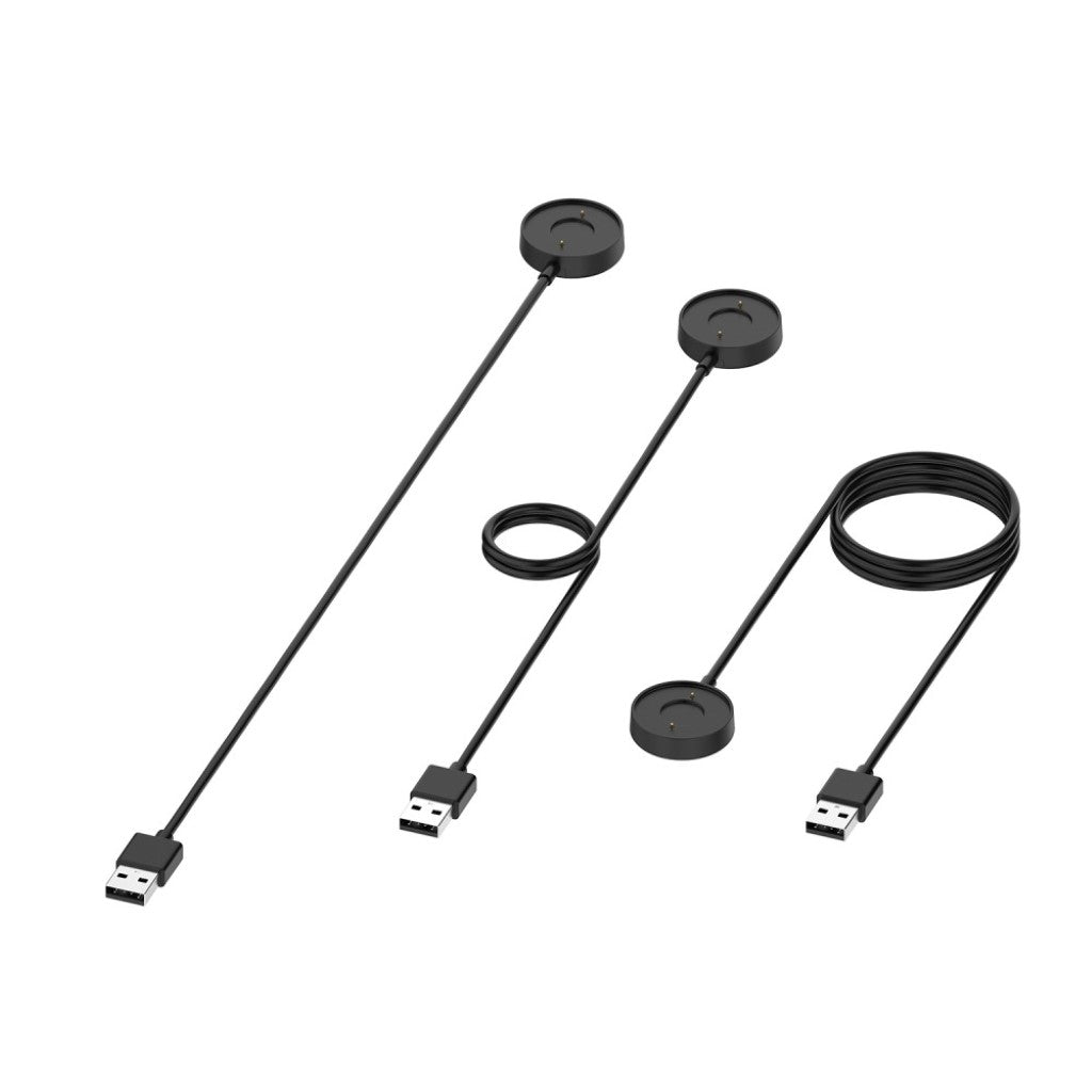 1m Plastik Fossil Hybrid Smartwatch HR USB Opladningskabel - Sort#serie_1