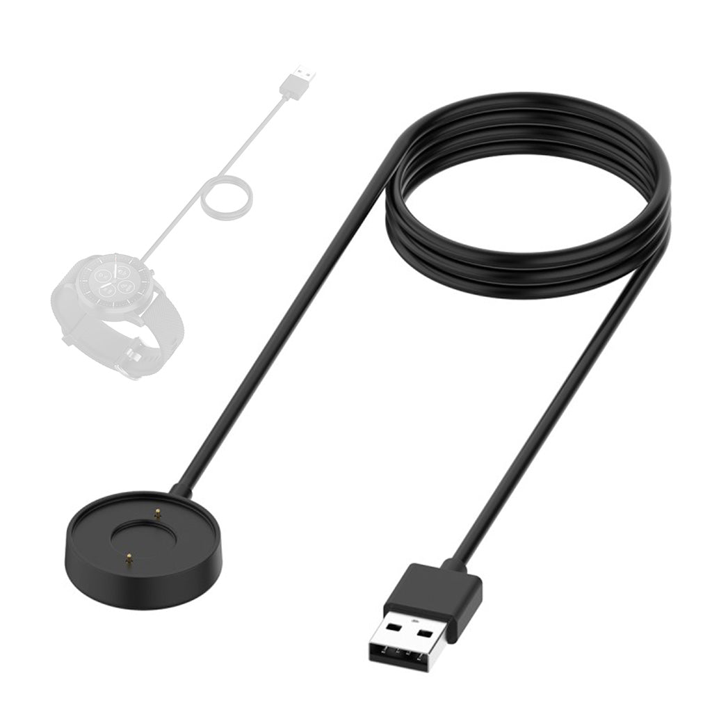 1m Plastik Fossil Hybrid Smartwatch HR USB Opladningskabel - Sort#serie_1
