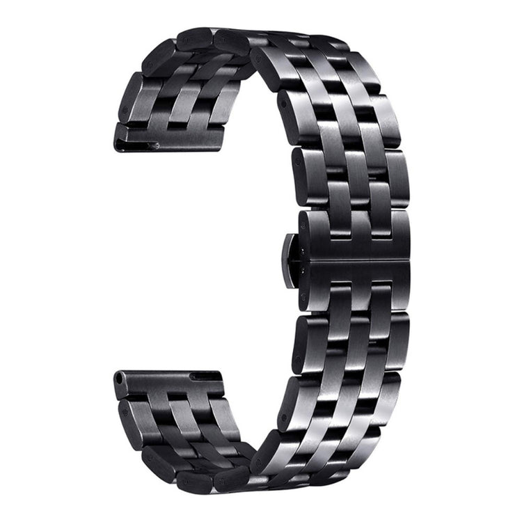Meget flot Universal Fossil Metal Rem - Sort#serie_1