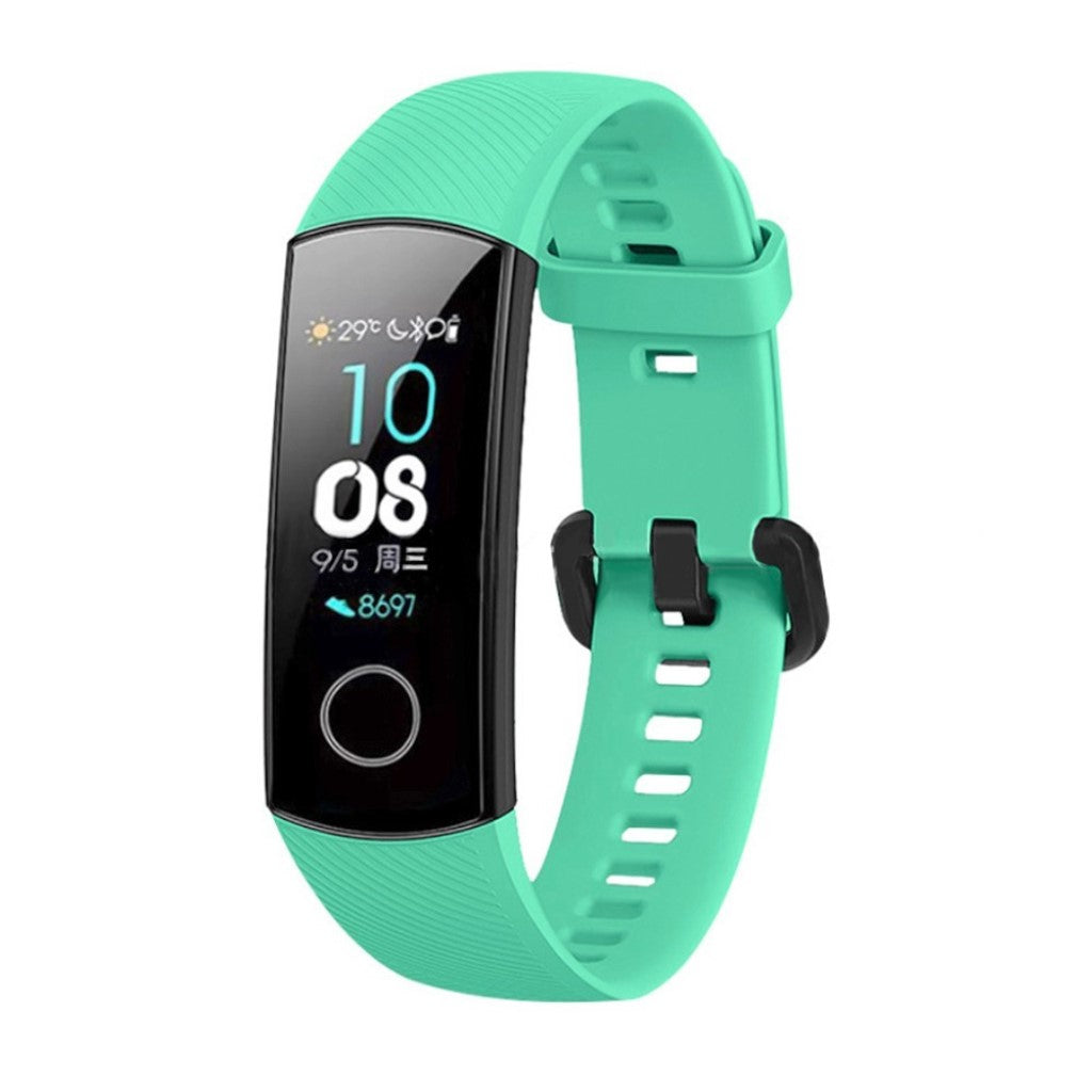 Super flot Honor Band 5 Silikone Rem - Blå#serie_1