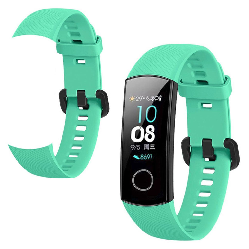 Super flot Honor Band 5 Silikone Rem - Blå#serie_1