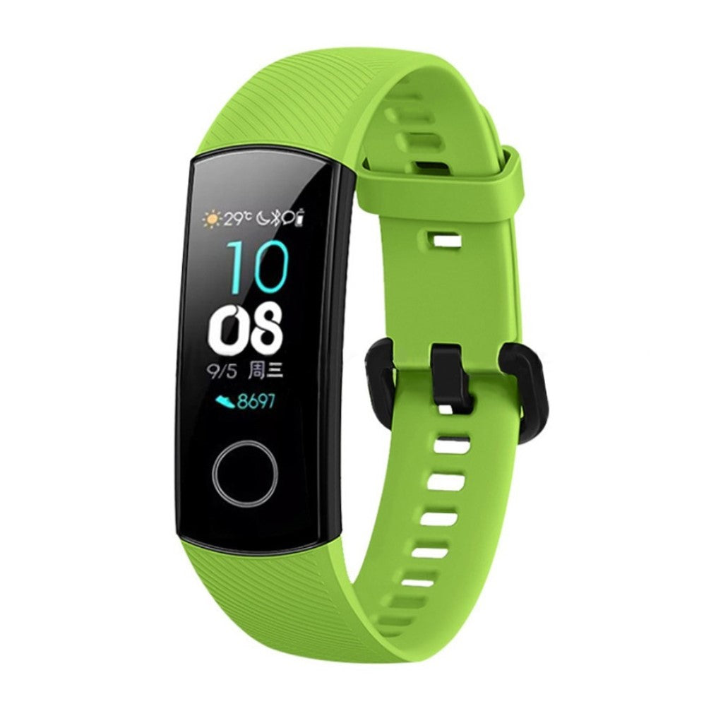 Super flot Honor Band 5 Silikone Rem - Grøn#serie_3