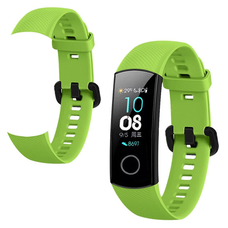 Super flot Honor Band 5 Silikone Rem - Grøn#serie_3