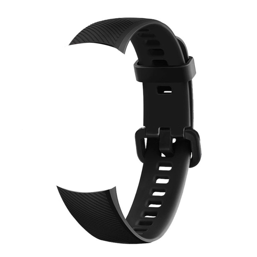Super flot Honor Band 5 Silikone Rem - Sort#serie_5