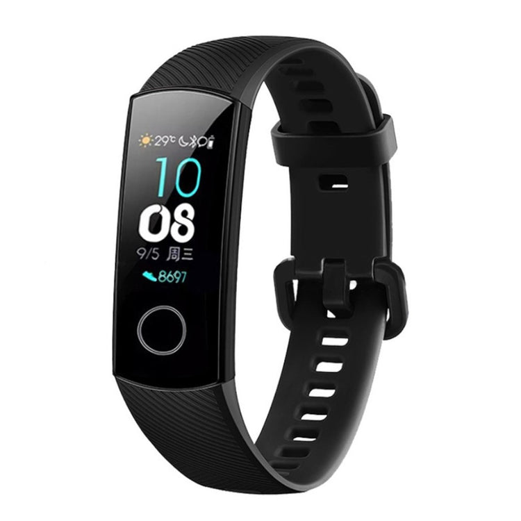 Super flot Honor Band 5 Silikone Rem - Sort#serie_5