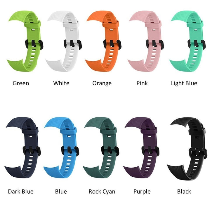 Super flot Honor Band 5 Silikone Rem - Blå#serie_8