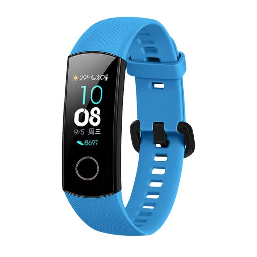 Super flot Honor Band 5 Silikone Rem - Blå#serie_9
