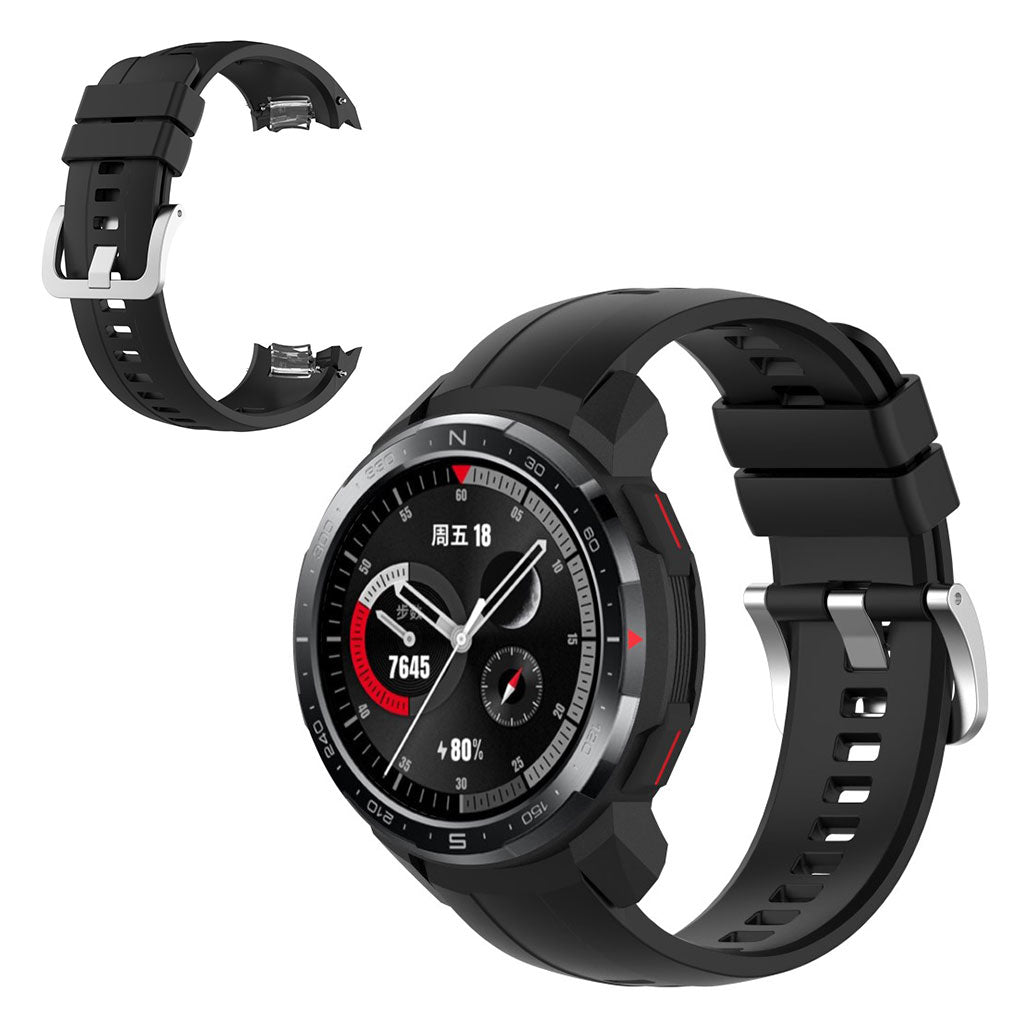Holdbart Honor Watch GS Pro Silikone Rem - Sort#serie_4
