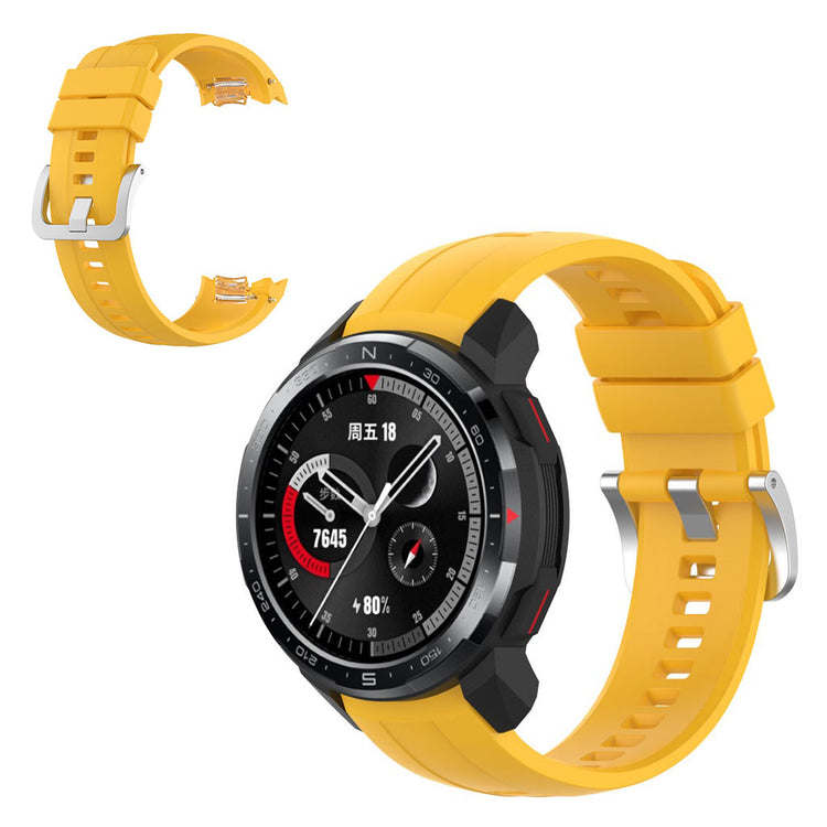 Holdbart Honor Watch GS Pro Silikone Rem - Gul#serie_6
