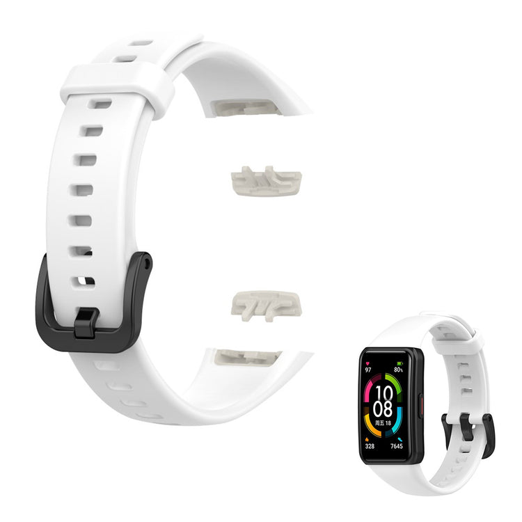 Holdbart Honor Band 6 Silikone Rem - Hvid#serie_2